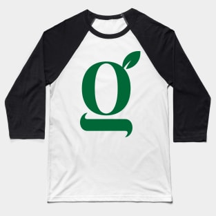 Alphabet, Green G, Organic design Baseball T-Shirt